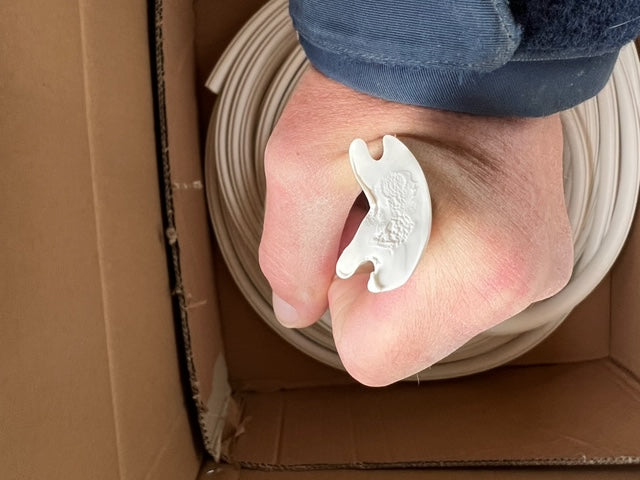 White Fender Rubbing Strake Insert for 50mm Aluminium Profile