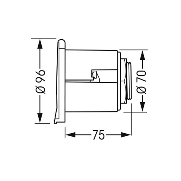 Water Housing Outlet Straight Coupling White