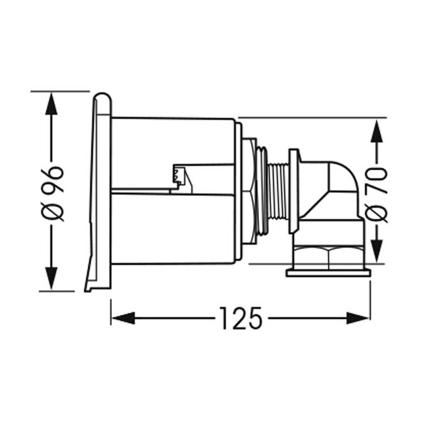 Water Housing Outlet Elbow Coupling White