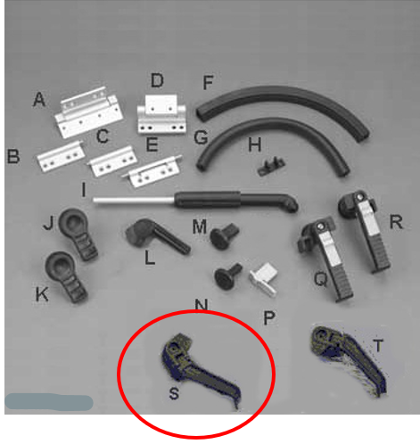 Bomar Hatch Left Hand Extruded Dog Handle