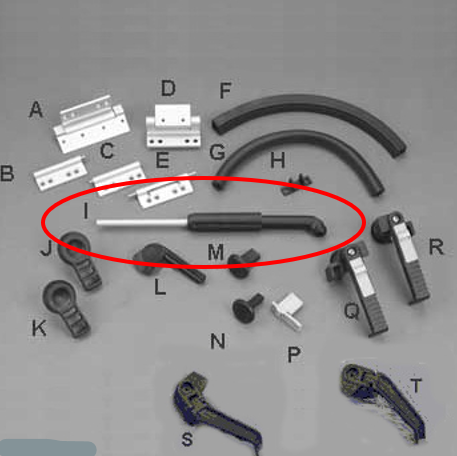 Bomar Hatch Centre Handle Arm for Sunseeker Round Hatch