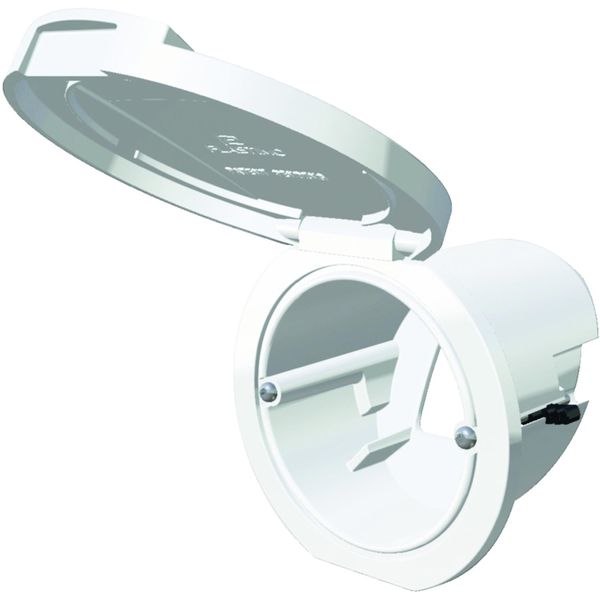 Water Housing Only for Showerhead Round White