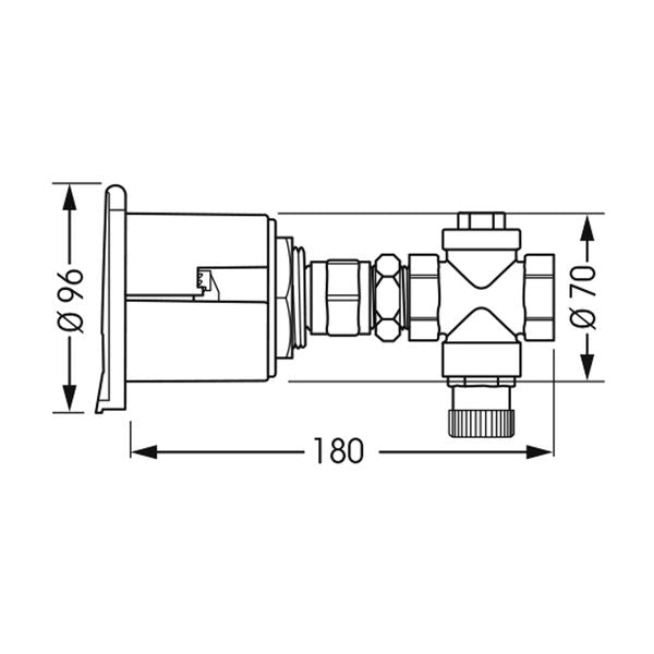 Water Housing Inlet Elbow Coupling White