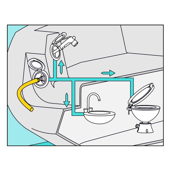 Water Housing Inlet Elbow Coupling White