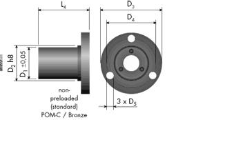 Sealine SPS POM Flange Nut