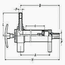 ENGINE OIL SUMP PUMP BRASS POLISHED 51.9CM