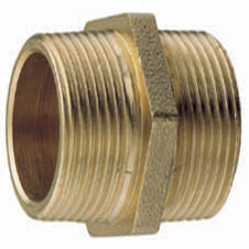 25MM BRASS HEX NIPPLE CONNECTOR