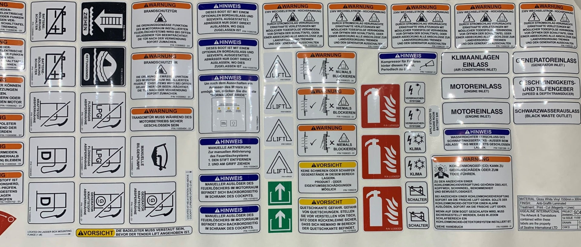 Multi Sticker Set for SC42 in German