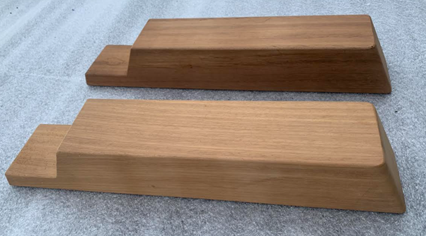 Sealine SC47 Dinghy Fold Out Chock Teak Insert (Pair)