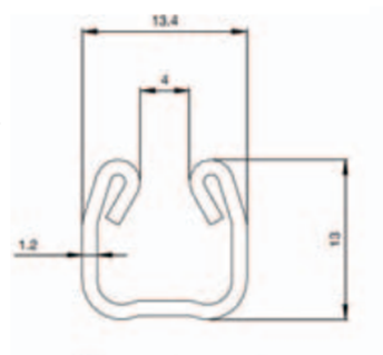 Luff Track Stainless Steel Canopy Track