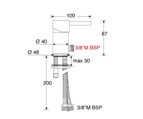 Minimalistic Shower Mixer Tap