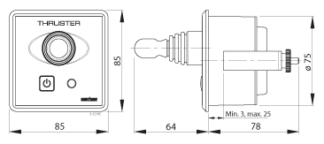 BOW THRUSTER PANEL WITH JOYSTICK & TIME DELAY