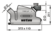GENERATOR/EXHAUST LP50 PLASTIC WATERLOCK