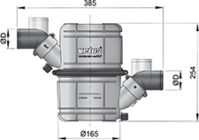 GENERATOR EXHAUST NLP50 PLASTIC WATERLOCK