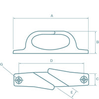 105mm Fairleads  (Pair)