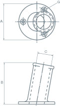 25mm Flagstaff Socket